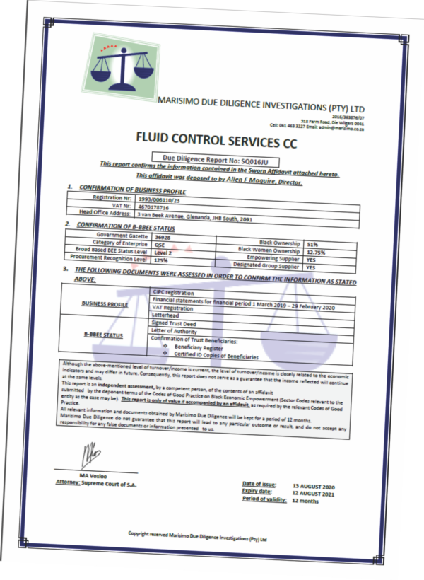 B-BBEE certificate scan